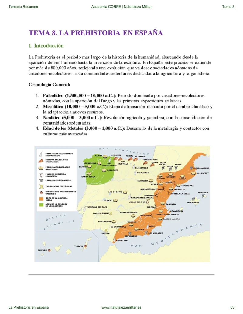 Temario Resumen Cabos 1º del E.T. Modulo Geografia e Historia